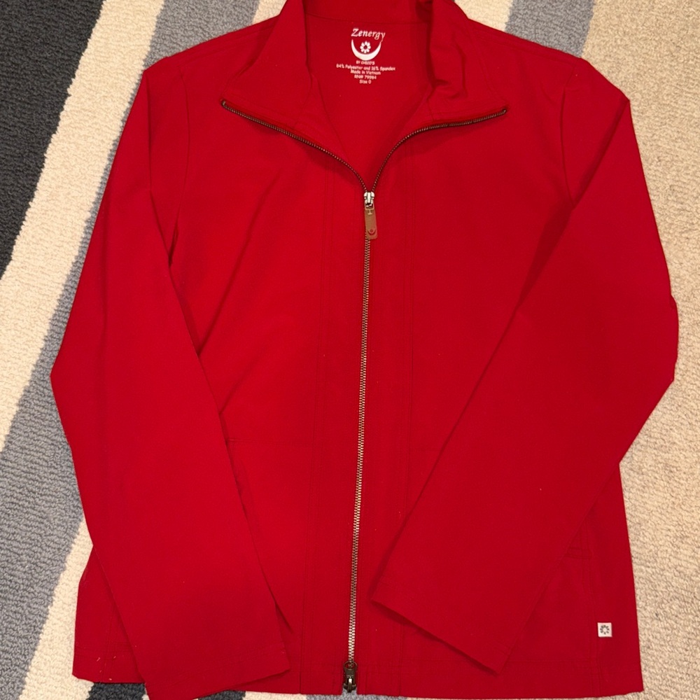 Zenergy Women's Red Zip-Front Jacket